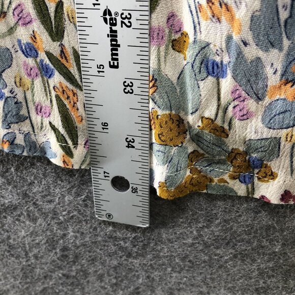 Marie Sixtine Blouse Womens M Bubble Sleeve Floral High Neck Cottagecore Prairie - Picture 9 of 12